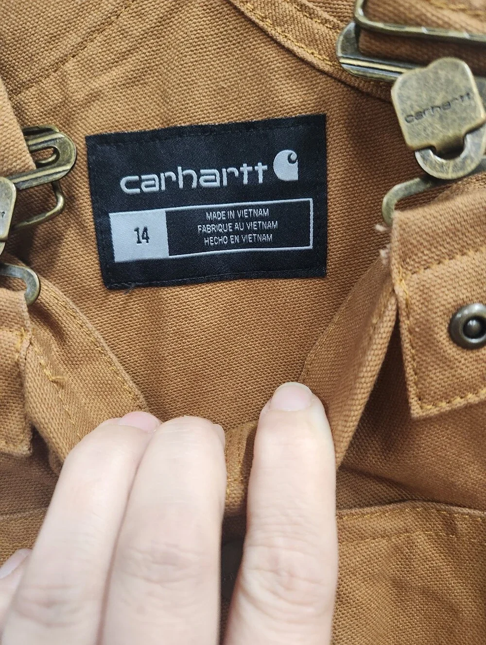 Youth Carhartt Insulated Overalls - Picture 4 of 9